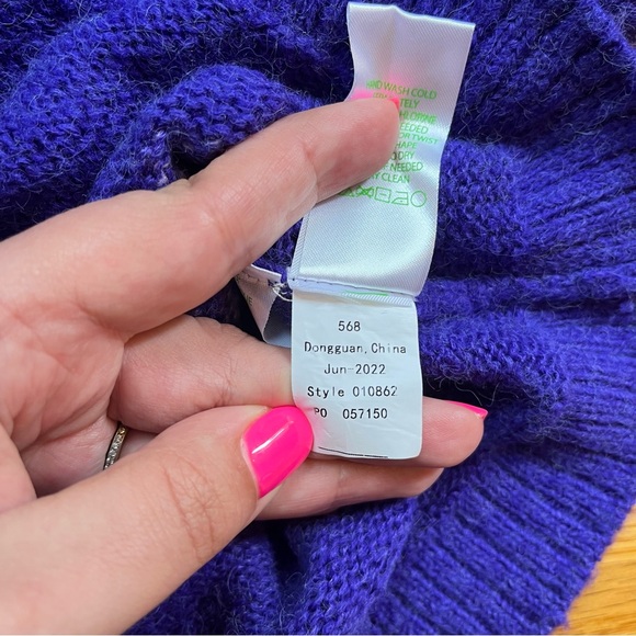 Lilly Pulitzer tessalyn purple and pink cardigan size XS - Picture 6 of 8